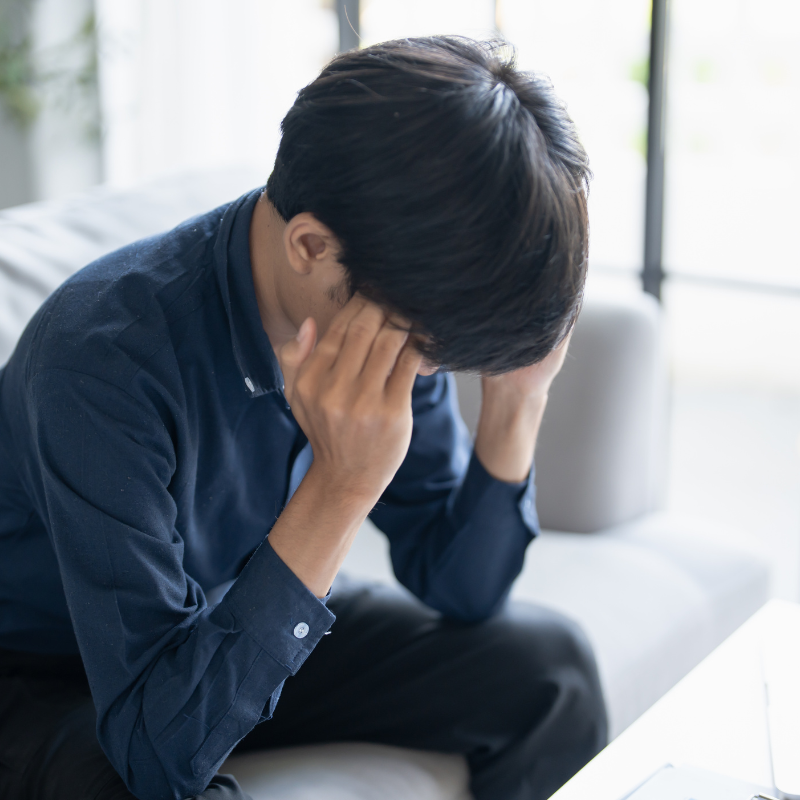 Image of a stressed person